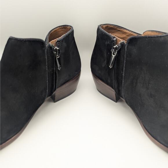 Sam Edelman Petty Black Suede Leather Ankle Zip Up Boots Women's Size 8 - Picture 3 of 9
